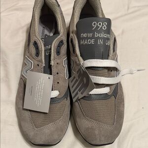 New Balance Men's Taupe and Gray Sneakers